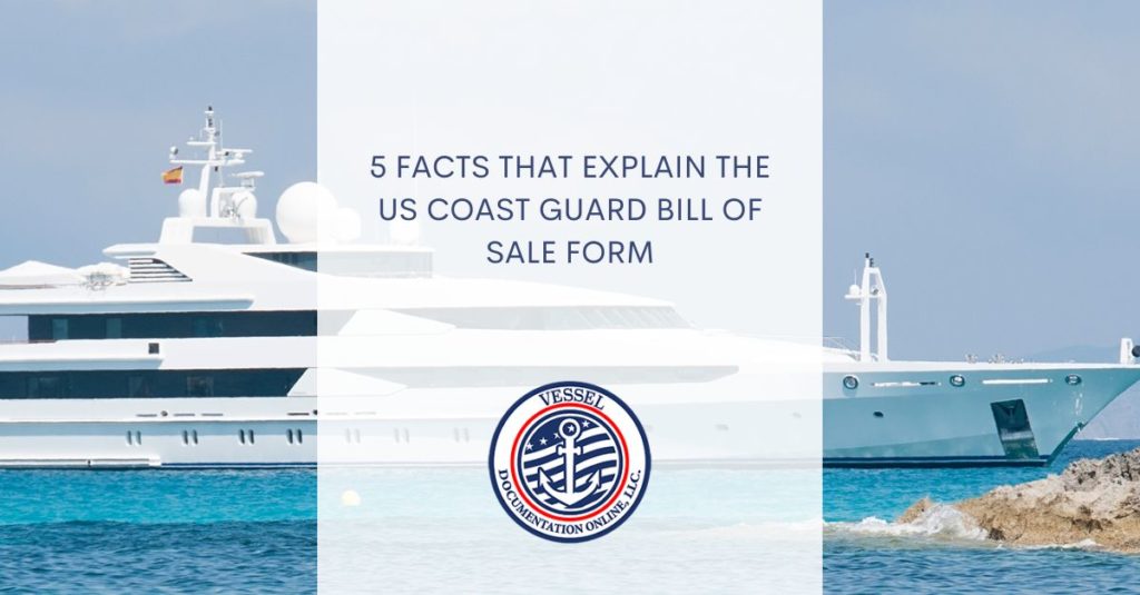 US Coast Guard Bill of Sale Form