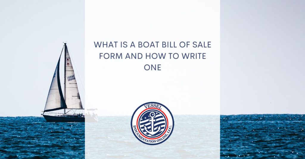 boat Bill of Sale form